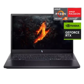 Ноутбук Acer Nitro V ANV15-41-R6KT 15,6" FHD IPS 144 Гц AMD Ryzen™ 5-7535HS/16 ГБ/SSD 512 ГБ/NVIDIA® GeForce RTX™ 3050-6 ГБ/Черный/Dos(NH.QSHER.001)